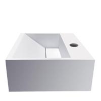 Fontein Wiesbaden Julia 30x28x12,5 cm Solid Surface Mat Wit - thumbnail