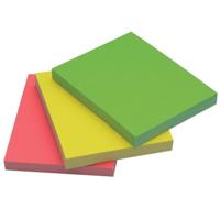 Q-CONNECT Quick Notes, ft 38 x 51 mm, 50 vel, etui van 3 blokken in neonkleuren - thumbnail