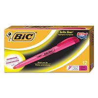 Bic markeerstift Highlighter Grip, roze, doos met 12 stuks - thumbnail