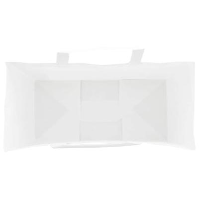 VidaXL Papieren zakken 250 st met hengsels 26x12x35 cm wit