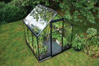 Tuinkas Qube 66 zwart gecoat van veiligheidsglas 3mm - Royal well - thumbnail