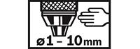 Bosch Accessories 2608572068 Snelspanboorhouder tot 10 mm, 1 tot 10 mm, 3/8 inch tot 24 - thumbnail