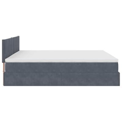 Ottoman bed met matrassen en LED's 200x200cm fluweel
