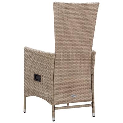 7-delige Tuinset poly rattan beige