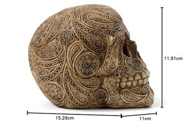 Gedetailleerde Damast Schedel Woonaccessoire