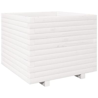 Plantenbak 60x60x49,5 cm massief grenenhout wit Plantenbak 60x60x49,5 cm massief grenenhout wit