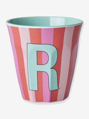 Gestreepte melamine mok LETTER R rice, medium 250 ml meerkleurig Gestreepte melamine mok LETTER R rice, medium 250 ml meerkleurig