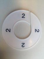 Maatring 9cm wit/zwart 2 - thumbnail