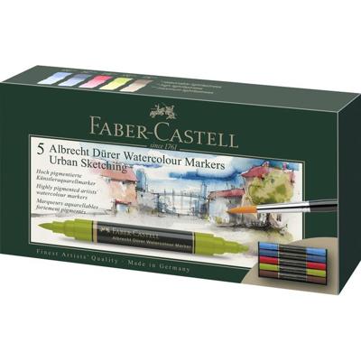 Faber Castell FC-160308 Aquarel Marker Albrecht Dürer 5 Stuks Urban Sketching