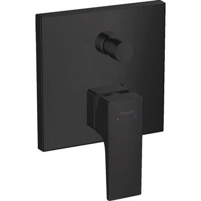 Hansgrohe Metropol ééngreeps badmengkraan afbouwdeel met rechte greep en zekerheidscombinatie, mat zwart Hansgrohe Metropol ééngreeps badmengkraan afbouwdeel met rechte greep en zekerheidscombinatie, mat zwart