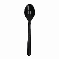 Lepel Herbruikbaar Zwart PP 185mm (50 stuks) - thumbnail