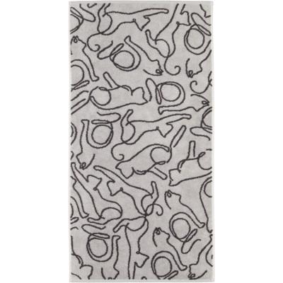 Cawö Cawö Cute Cats 6264 Badlaken 80x150 platin/basalt
