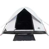 VidaXL Koepeltent 3-persoons waterdicht verduisterend stof wit - thumbnail