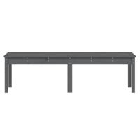 Tuinbank 2-zits 159,5x44x45 cm massief grenenhout grijs - thumbnail