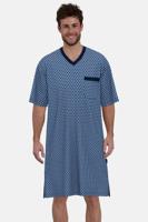 Gotzburg Nachthemd V-hals blauw met print - thumbnail