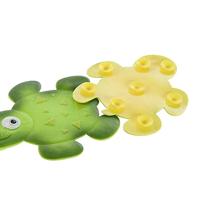 Badkleed DKD Home Decor 11,5 x 1 x 10 cm Groen Geel Kinderen Schildpad PVC 10 cm (2 Stuks) - thumbnail