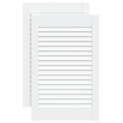 VidaXL Kastdeuren met lamellen 2 st 61,5x39,4 cm grenenhout wit VidaXL Kastdeuren met lamellen 2 st 61,5x39,4 cm grenenhout wit