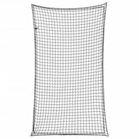 VidaXL Aanhangwagennet elastisch touw 6x3,5 m polypropeen zwart - thumbnail