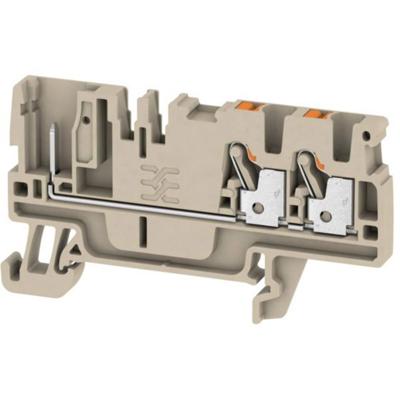 Weidmüller 1514000000 Doorgangsserieklem Push-In-klem, Steekaansluiting Donkerbeige 1 stuk(s)