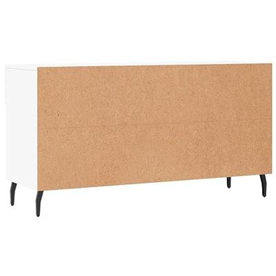 Schoenenbank 102x35x55 cm bewerkt hout wit - thumbnail