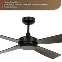 Lucci AIR Slipstream Plafondventilator 22 W (Ø x h) 107 cm x 33 cm Zwart Met afstandsbediening - thumbnail