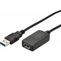 Digitus DA-73104 USB-kabel USB 3.2 Gen1 USB-A stekker, USB-A bus 5.00 m Zwart - thumbnail