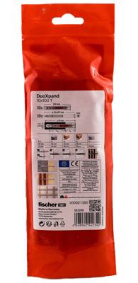 Wandpluggen en schroeven Fischer duoxpand t Ø 10 X 100 MM (10 Stuks) Wandpluggen en schroeven Fischer duoxpand t Ø 10 X 100 MM (10 Stuks)