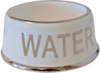 Hondenwaterbak wit/zilver Water 18 cm Eet-en-drinkbakken-hond Gebr. de Boon - Gebr de boon - thumbnail
