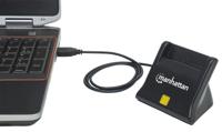 Manhattan 102025 USB-Smartcard/SIM Chipkaartlezer - thumbnail