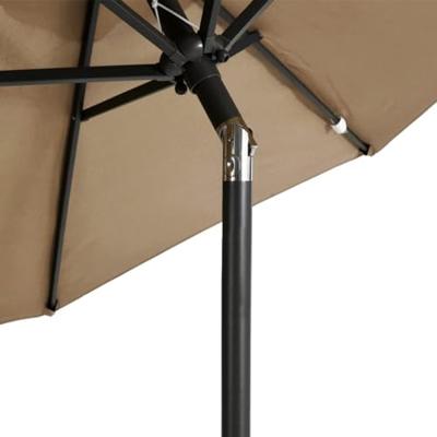 VidaXL Parasol met stalen paal 225x225x212 cm taupe VidaXL Parasol met stalen paal 225x225x212 cm taupe