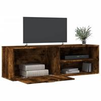 Tv-meubel 120x34x37 cm bewerkt hout gerookt eikenkleurig - thumbnail