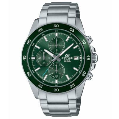 Casio EFR-526D-3AVUEF Groen Zilverkleurig (Ø 44 mm) Heren horloge