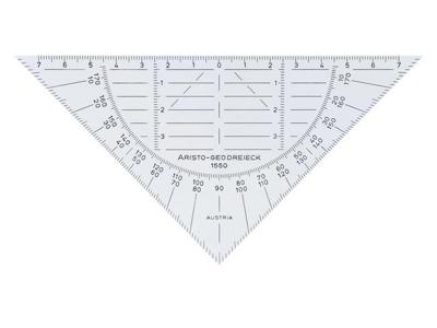 Geodriehoek aristo 1550 160mm flexibel onbreekbaar
