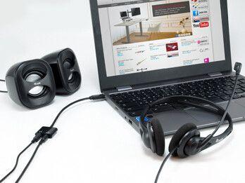 Equip 133469 audio kabel 0,15 m USB C 2 x 3.5mm Zwart Equip 133469 audio kabel 0,15 m USB C 2 x 3.5mm Zwart