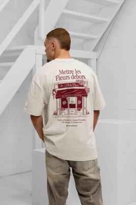 Black Bananas T-shirt Les Fleurs Heren Beige - Maat L - Kleur: Beige | Soccerfanshop