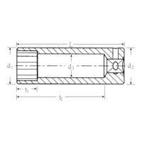 Stahlwille 40 ADV 7/32 01650014 Dubbel zeskant Dopsleutelinzetstuk 7/32 1/4 (6.3 mm) - thumbnail