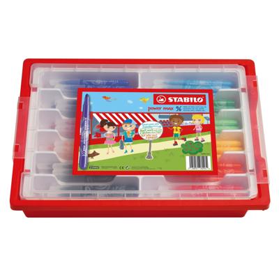 STABILO Extra-thick viltstift Abrikoos (kleur), Blauw, Groen, Lichtgroen, Lila, Oker, Oranje, Roze, Rood, Geel 96 stuk(s) STABILO Extra-thick viltstift Abrikoos (kleur), Blauw, Groen, Lichtgroen, Lila, Oker, Oranje, Roze, Rood, Geel 96 stuk(s)