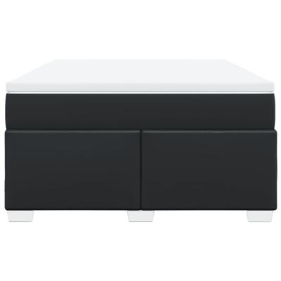 Boxspring met matras kunstleer zwart 140x200 cm - thumbnail