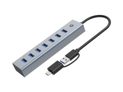 Conceptronic HUBBIES21G interface hub USB 3.2 Gen 1 (3.1 Gen 1) Type-A 5000 Mbit/s Grijs Conceptronic HUBBIES21G interface hub USB 3.2 Gen 1 (3.1 Gen 1) Type-A 5000 Mbit/s Grijs