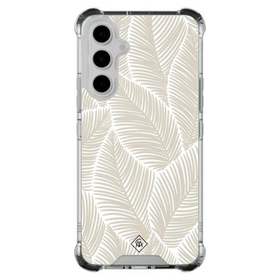 Samsung Galaxy A54 shockproof hoesje - Palmy leaves beige Samsung Galaxy A54 shockproof hoesje - Palmy leaves beige
