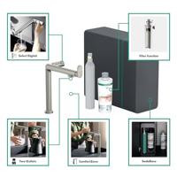 Hansgrohe Aqittura M91 SodaSystem 240, 1jet, starter set, rvs look - thumbnail