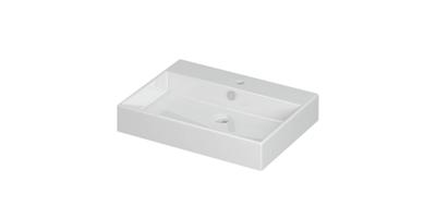 Wastafel Unlimited Porselein met 1 kraangat 60 cm x 45 cm x 11 cm Glans wit 0202011
