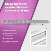 VidaXL Trap tread rechthoekig 2 pcs zilver 100 x 30 cm aluminium - thumbnail