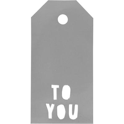 Vivi Gade Cadeaulabels, to you, afm 5x10 cm, 300 gr, zilver, 15 stuk/ 1 doos
