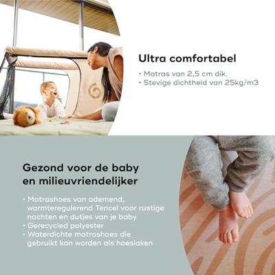 Moov & Sleep BABYMOOV ultralicht opklapbaar kinderbedje zandbeige