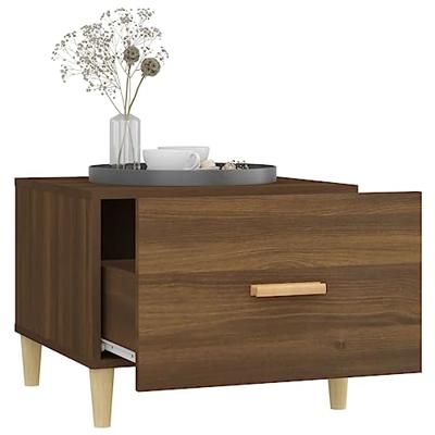 Salontafels 2 st 50x50x40 cm bewerkt hout bruin eikenkleur