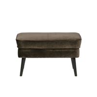 WOOOD Hocker 'Rocco' Velvet, kleur Warm Groen - thumbnail