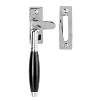 De Oude Deurklink Raamsluiting Klassiek glanzend nikkel links - thumbnail