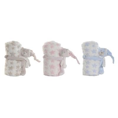 Geschenkset voor baby's Home ESPRIT Blauw Beige Roze Polyester (3 Stuks)