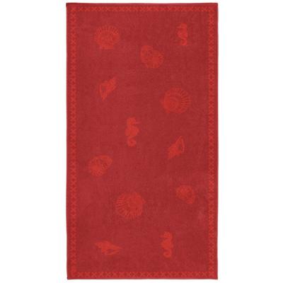 Seahorse Strandlaken Shells Red 100x200